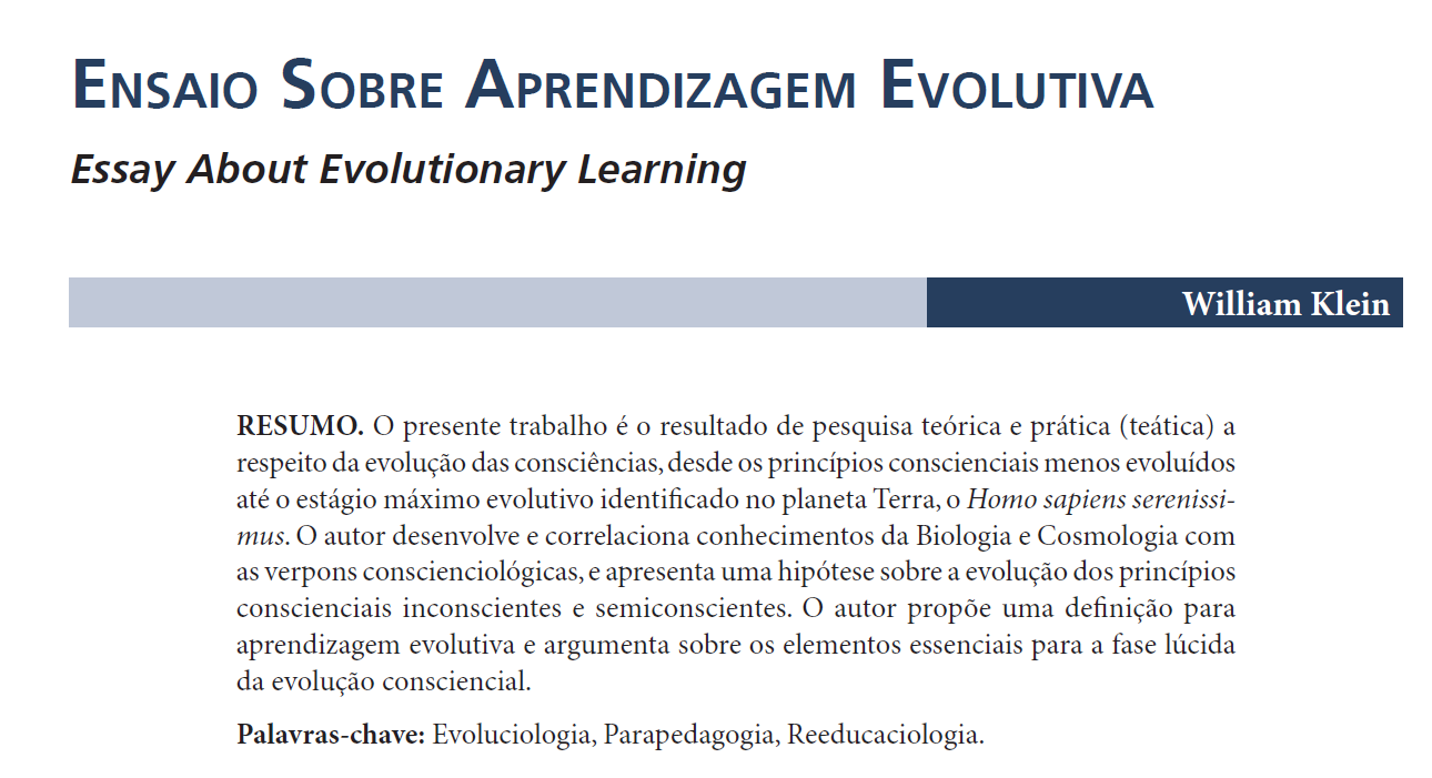 Ensaio Sobre Aprendizagem Evolutiva